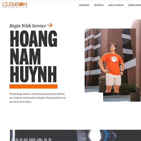 Let's begin webpage displaying Hoang Huynh